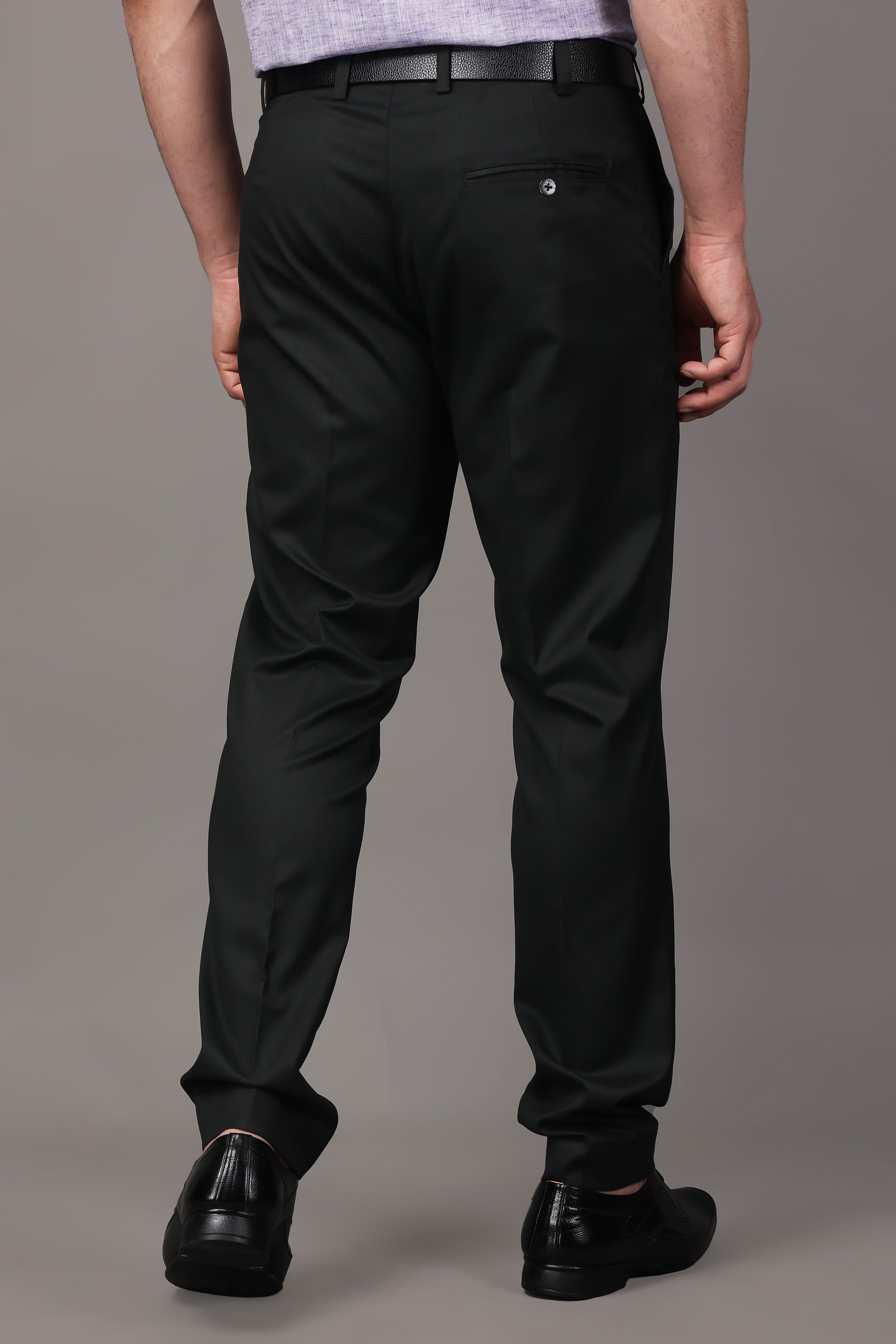 Ashu Mens Formal Pants (Black)